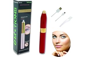 PARENCE G-MOTIONS - Depiladora de cejas eléctrica indolora para mujeres y hombres, herramienta de afeitadora para plumón facial, cejas, pelo labial, brazo con LED