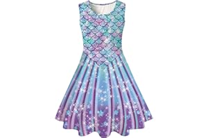 Dancinova Girls Summer Dress Casual Party Sleeveless Dress Sundress