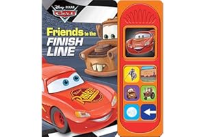 Disney Pixar Cars - Friends to the Finish Line 7-Button Sound Book - Featuring Lightning McQueen and Mater - PI Kids