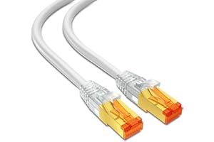 ‎MUMBI mumbi LAN Kabel 15m CAT 7 Rohkabel Netzwerkkabel S/FTP PimF CAT7 Rohkabel Ethernet Kabel Patchkabel RJ45 15Meter, weiss