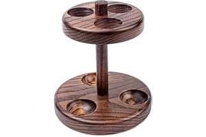 DR WATSON Dr. Watson - Supporto per tubi in legno, per 3 pipe, realizzato a mano in legno massello