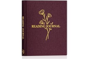 Lanpn Cuaderno de Lecturas de Lino, Diario de Registro de Lectura, Libros Leídos Reading Log Book Journal, Lista de Deseos, Préstamos de Libros, Regalo para Amantes de la los Libros (Morado)