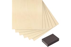 BELLE VOUS Lot de 6 Plaque Bois Contreplaqué 2mm -Planche en Bois Bricolage 30 x 30 cm - Feuille de Bois Brut pour Découpe Laser Peinture Modelage Gravure Maquette Pyrographie