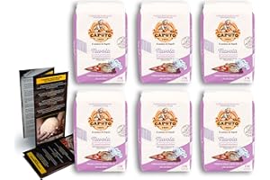 ‎DELICRET THE DELICATE SECRETS OF THE WORLD DELICRET - 6x1kg Caputo Nuvola + Original Pizzarezept und Tipps | Gehzeiten bis 2-48h | Pizzamehl Typ 0 | Pizza Mehl