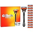 Gillette Fusion5 Men's Razor + 11 Razor Blade Refills with Precision Trimmer, 5 Anti-Friction Razor Blades