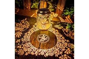 TOPCITY Hummingbird Solar Lantern, Metal Solar Lights Outdoor Waterproof LED Hanging Solar Lanterns Decoration Patio Lawn, Garden Ornaments Outdoor Light Gifts for Women Mom Grandma