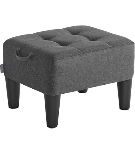 HAKU Sitzpouf Im Vintage-Look – Gemütlicher Hocker Aus Textilgewebe (48x48x47 Cm)