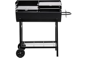 Tepro Barbecue au Charbon 1037 "Detroit - Plateau de Barbecue au Charbon de Bois avec Chariot