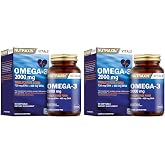 Nutraxin Vitals Omega-3 2000 mg EPA + DHA Balık Yağı i&ccedil;eren Takviye Edici Gıda (1 x 60 kaps&uuml;l) (2 paketi)