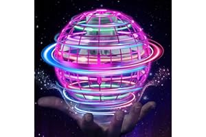 ETPlanet Flying Orb Ball Toys 2025, Hover Ball Pro Flying Spinner Toy, Globe Orbi Magic UFO Smart Boomerang Hand Controlled Mini Drone RGB Cool Stuff for 6 7 8 9 10 11 12 Kids Boys Girls (Pink)
