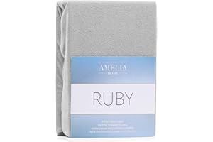 ‎AMELIAHOME AmeliaHome Spannbettlaken 80x200-90x200 cm Frottee Baumwolle Spannbetttuch, grau