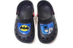 Requeteguay Urban RU Batman Clogs für Kinder | Batman Clogs für Strand oder Pool | Clogs mit Batman Bild
