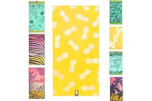 ‎JILDA-TEX jilda-tex Strandtuch 90x180 cm Badetuch Strandlaken Handtuch 100% Bio-Baumwolle Velours Frottier Pflegeleicht (Pina Colada)