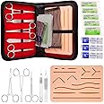 KINSAN Surgical Suture Training Kit, Wound Suture Kit for Studying Medical Seam Kit Wound Seam Exercise Kit for Practising Suturing Techniques and Wounds