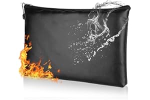 HIFROM Porte-documents résistant au feu, étanche, pour documents A5, sac de rangement avec fermeture éclair (29 x 20 cm)