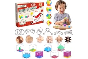 Gifitizi Juguetes Niños 3-12 años, Calendario Adviento 2023 Metal Puzzle Rompecabezas Juguetes Regalos Navidad Juguetes Niños Niña 3-12 Años Regalos para Niños de 3-12 años Navidad de Adviento