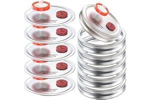 BIOMED SOLUTIONS 6 x große Öffnung Flüssigkeitskulturdeckel SplitTyp GetreideSpachtelanbau EinmachglasDeckel mit 022 um PTFESpritzenfilter und 20 mm selbstheilende Injektionsanschlüsse für Pilzwachstum (Silber)