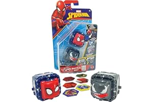 Battle Cubes 2 Stück Spiderman – Venom und Spiderman, Rockpapier, Scherenspiel