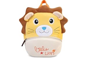 Frantic Soft Cartoon Animal Velvet Plush School Backpack Bag For 2 To 5 Years Boys/Girls - Nursery, Preschool, Picnic