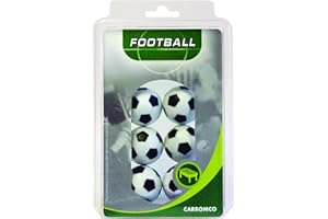 Carromco - Balles baby-foot - Noir/blanc - Lot de 6