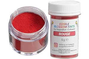 Sugarflair Colours Blossom Tint Dust Rouge - Colorant Alimentaire Poudre pour Gâteaux, Pâte à Sucre, Glaçage, Chocolat, Crème au beurre, Macarons - 5g