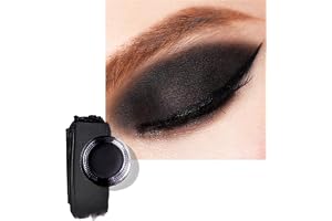 Oulac Matt ögonskugga svart | högpigmenterad eyeliner fin konsistens | vattentät och hållbar | Bländbar och skrynkelfri smoky ögonmakeup