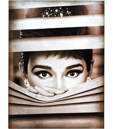 KUSTOM ART Poster Serie Locandine Film Celebri Vacanze Romane (Roman Holiday) Gregory Peck Audrey Hepburn Stampa STILE VINTAGE su Carta Patinata 40x30 cm