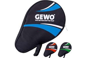 ‎GEWO GEWO Master Round Case with Ball Compartment - Robust Table Tennis Bat Cover for One Bat and 3 Balls - Table Tennis Bag with Padded Racket Compartment - Single Table Tennis Bat Bag