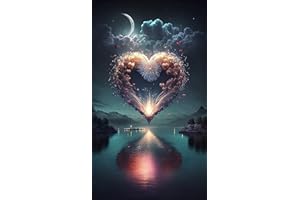 Taasmoog 5D Diamond Painting Kit Completo, 5D DIY Diamond Painting Kit Completo, Pittura Diamante Strass Ricamo a Punto Croce Painting per Decorazioni Casa(Stelle di Fantasia) (nero)