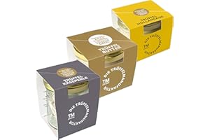 Die Trüffelmanufaktur - Feinkost Trüffel Probierpaket bestehend aus: Trüffelbutter 95g, Hollandaise 180g und Hobelkäse „Perle“ 60g, das perfekte Geschenkset zum Geburtstag und Weihnachten