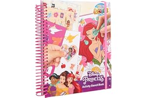 CANENCO Disney Princess – Color & Create – Livre de pochoirs à colorier (DP24356)