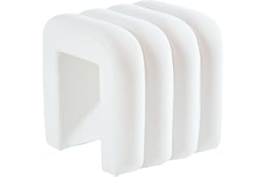 ‎ZEDELMAIER Zedelmaier Hocker mit Holzfüßen – Weißer Sitzhocker, Fußhocker, Sitzwürfel & Pouf für Wohnzimmer, Schlafzimmer, Eingangsbereich (Weiß)