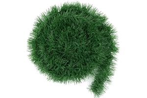 DTYDECLE 15 Meter Grüne Weihnachtsgirlande, Grüne Tannengirlande Weihnachten Feiertagsgirlande für Weihnachtsdeko Xmas Party Schmuck