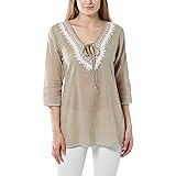 Berydale Tunica da donna con ricami, perline e strass