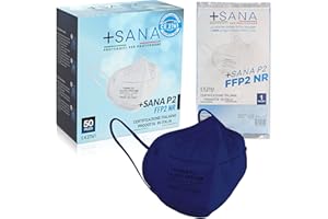 +SANA PROTEGGITI PER PROTEGGERE Mascherine Ffp2 Certificate CE 2761 Ente Certificatore Italiana ITEC 100% Made In Italy PROTEGGITI PER PROTEGGERE Ffp2 5 strati BFE ≥99% 50 Pezzi Blu