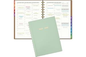 Leapig Agenda 2025 2026 Settimanale Diario Copertina Morbida Indice Marginale a Colori e Pagine Multifunzione Luglio 2025 -Giugno 2026 Intervalli di 30 Minuti planner in Italiano