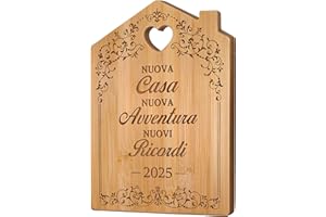 Giftasy Regali per Casa Nuova 2025, Regalo Casa Nuova - Tagliere in Bambù Inciso, Idee Regalo per i Nuovi Proprietari di Casa, Originali Regalo Casa Nuova per Collega, Amici, Familiari, Client