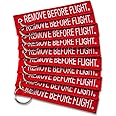 10x Remove Before Flight Red Key Chain by Apex Imports(10 Pack)