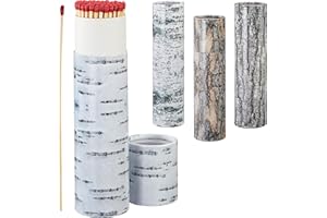 CEPEWA Lot de 4 paquets de 75 paquets de bois de cheminée XXL 20 cm emballés dans un coffret en bois d'allumage