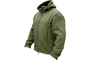 TACVASEN Militaire Résistant au vent Veste Polaire Chaud avec Capuche - Homme