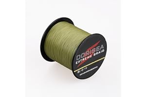 Dorisea Extreme Braid geflochtene Angelschnur, 100 % PE, 1000 m, 2,7–227 kg getestet, abriebfest, unglaubliche Superline