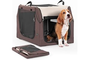 Petsfit Gabbia per cani da viaggio, facile da trasportare, facile da riporre, compatibilità regolabile, per interni ed esterni, leggera e morbida, per auto, 76 cm di lunghezza x 50 cm di larghezza x