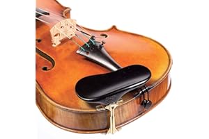 Mentoniera SAS in ebano, per violino, altezza 24 mm