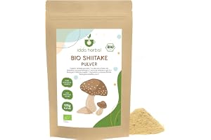 IDDA Herbal Shiitakepulver BIO 125g, Malda Shiitake Svampar för Matlagning, Ekologiska Shiitake Pulver