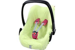 ByBoom - Sommerbezug, Schonbezug für Babyschale aus 100% BIO-Baumwolle, Universal für z.B. Maxi-Cosi, CabrioFix, Pebble, City SPS, Farbe:Limette