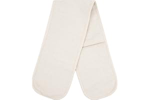 ALANNA JONES 100% Cotton Double Oven Professional Glove For Household Kitchen and Commercial Use Chef Catering Restaurant School College University Canteen Pot Holder Heat Resistant Mitt 7" x 36" (18cm x 91cm)