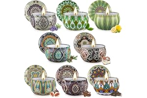 YINUO LIGHT Bougies Parfumées Cadeau pour Femme, Lot de 8 Bougies D'Aromathérapie en Cire de Soja Parfumée Naturelle Jusqu'à 160 Heures de Combustion Cadeau pour Mariage Anniversaire Maman Fête des Mères