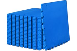 ProsourceFit Extra Thick Puzzle Exercise Mat 3/4” and 1", EVA Foam Interlocking Tiles for Protective, Cushioned Workout Flooring for Home and Gym Equipment