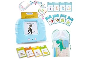 VANIKO Carte Parlante Montessori – 510 Mots (255 Cartes) – Flash Cards Educative Bilingue Français Anglais – Jouet Éducatif Enfant 2 à 6 Ans – Apprentissage Vocabulaire – Mode Musique avec 3 Chansons