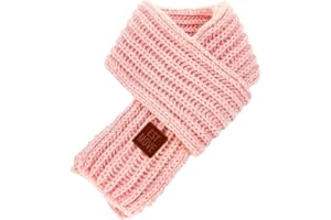 VOOVEN Kids Scarf, Autumn and Winter Warm Scarf, Solid Soft Knit Scarf, Little Boys Girls Toddlers Scarves